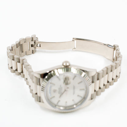 Rolex Day-Date 40mm Silver Stripes Dial 228239 (2021)
