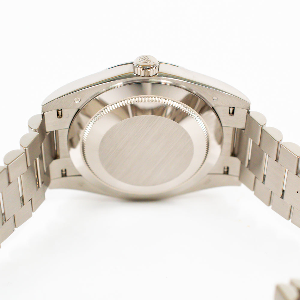 Rolex Day-Date 40mm Silver Stripes Dial 228239 (2021)
