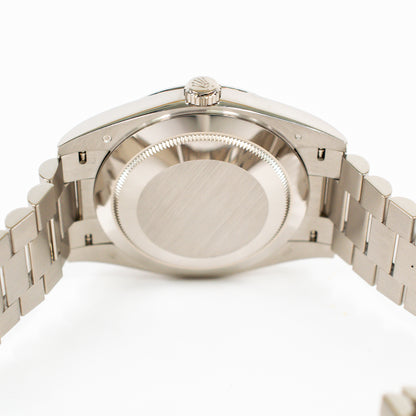 Rolex Day-Date 40mm Silver Stripes Dial 228239 (2021)