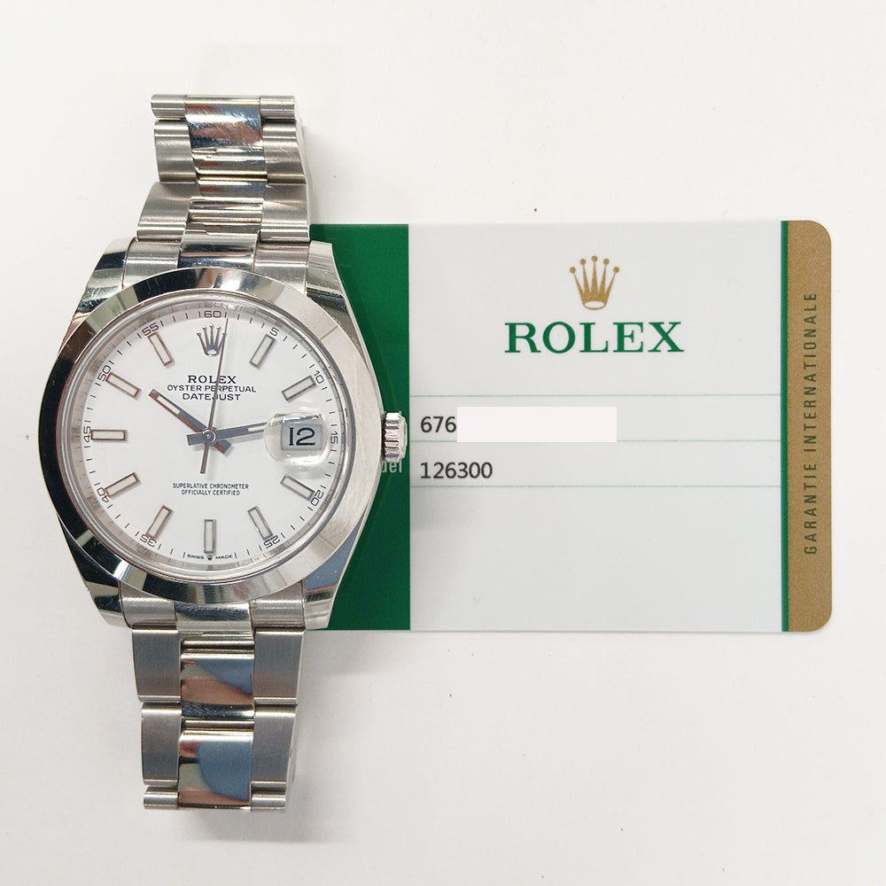 Rolex Datejust 41mm White Dial 126300 (2020)
