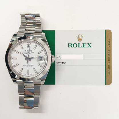 Rolex Datejust 41mm White Dial 126300 (2020)