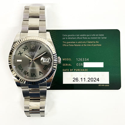 Rolex Datejust 41mm Wimbledon Dial Oyster 126334