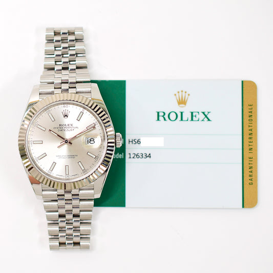 Rolex Datejust 41mm Silver Dial 126334 (2018)
