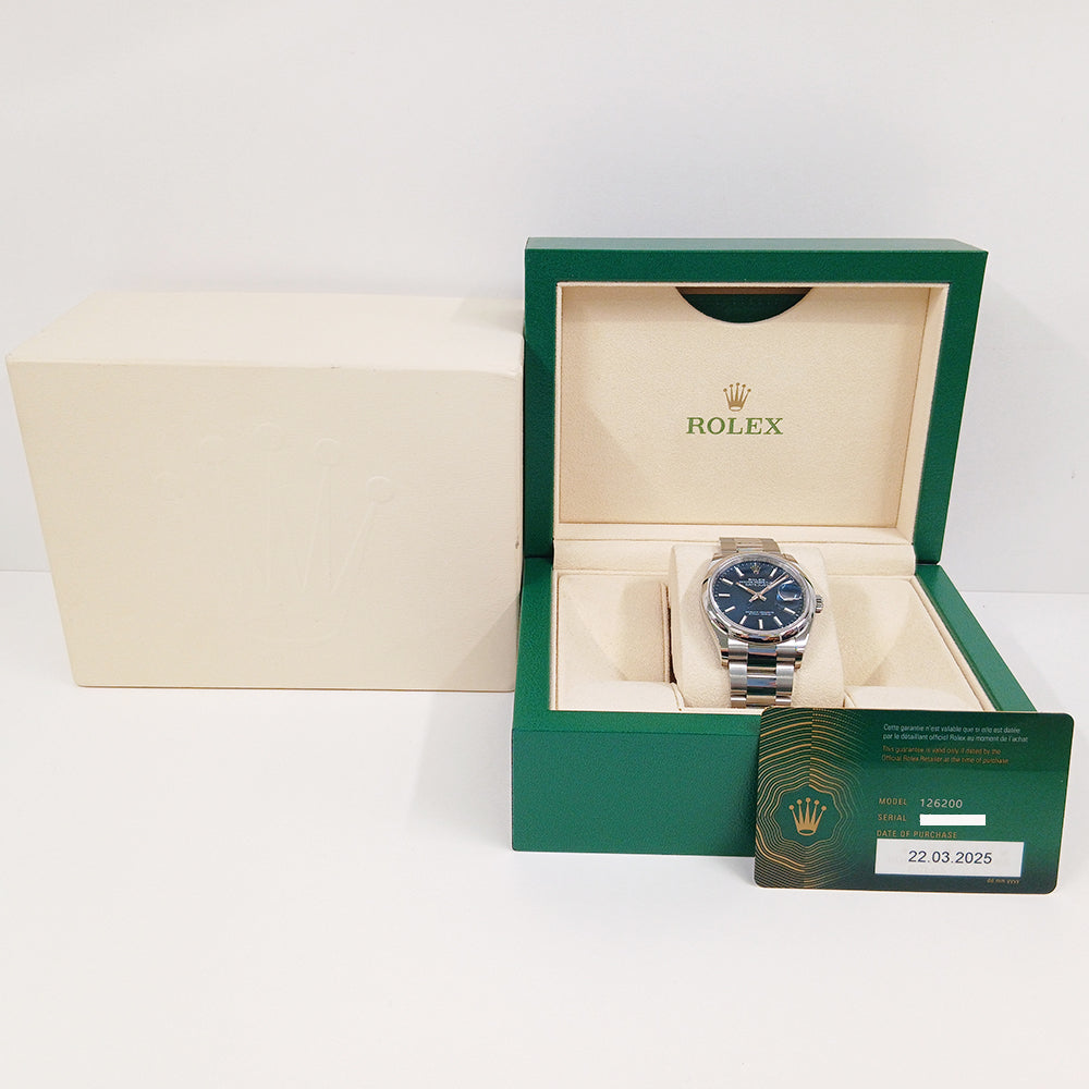 Rolex Datejust 36mm Blue Dial 126200 (2025)