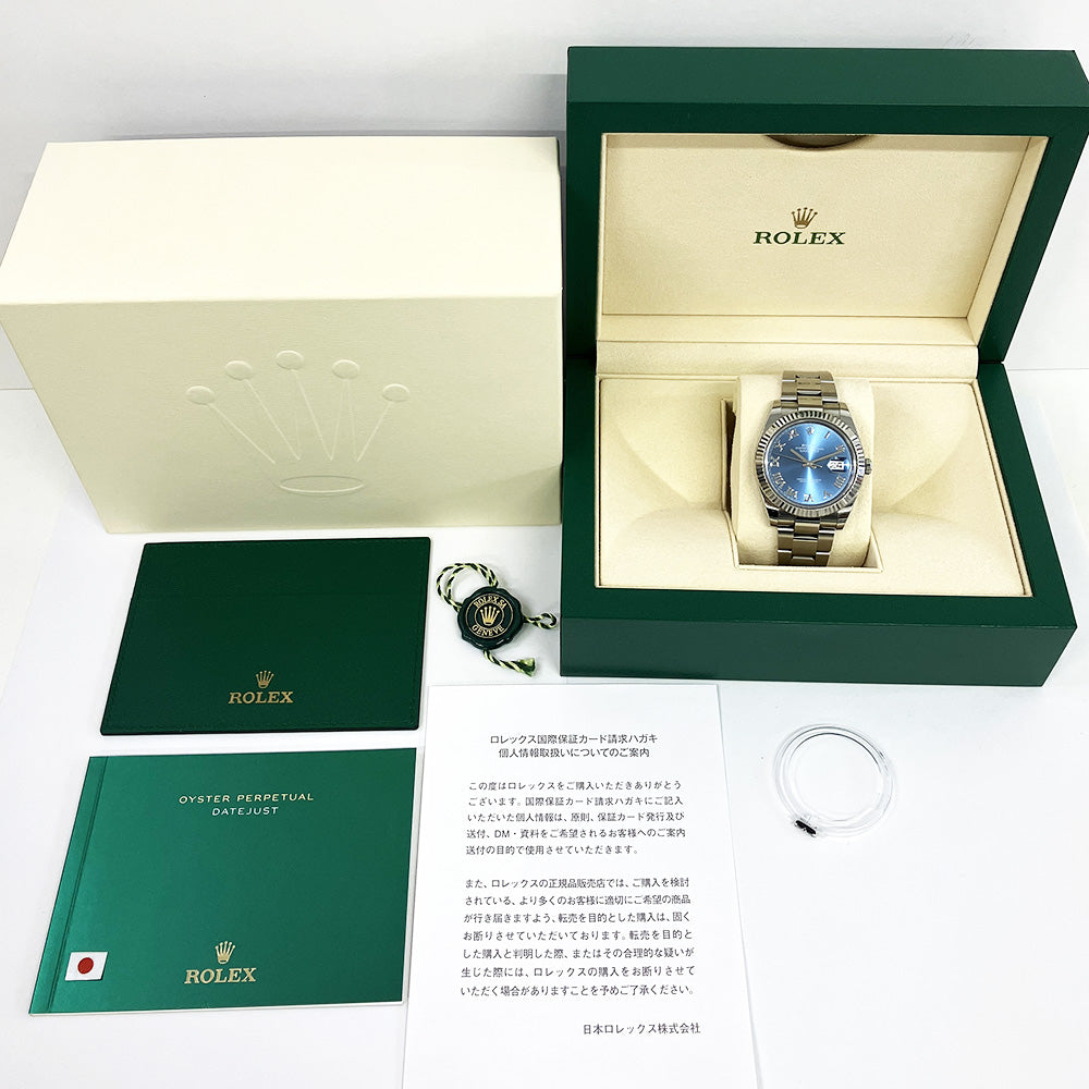 Rolex Datejust 41mm Blue Roman Dial Oyster 126334