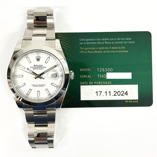 Rolex Datejust 41mm White Dial 126300