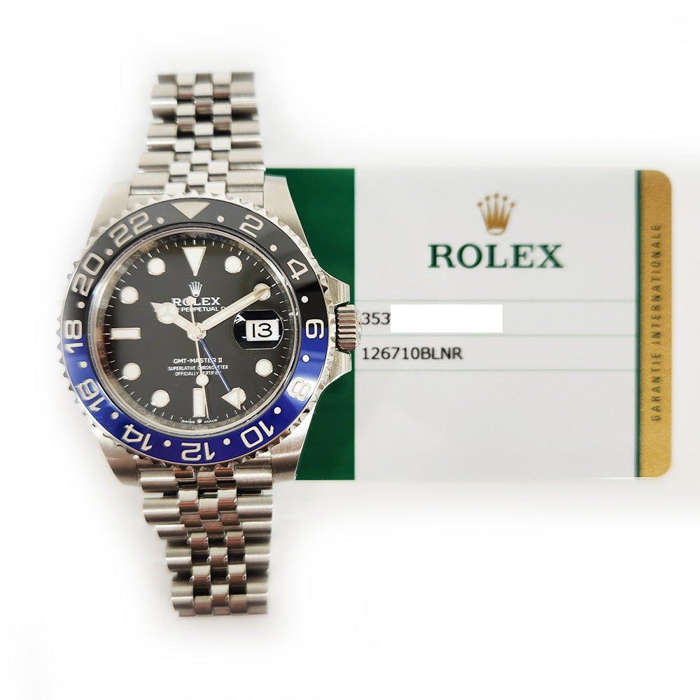 Rolex GMT-Master II "The Batman" Stainless Steel Jubilee 126710BLNR