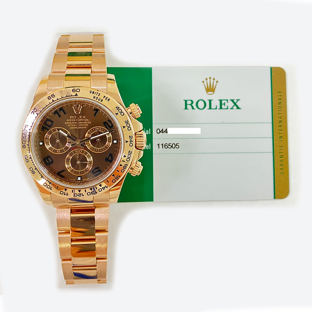 Rolex Daytona 40mm Chocolate Arabic Dial 116505