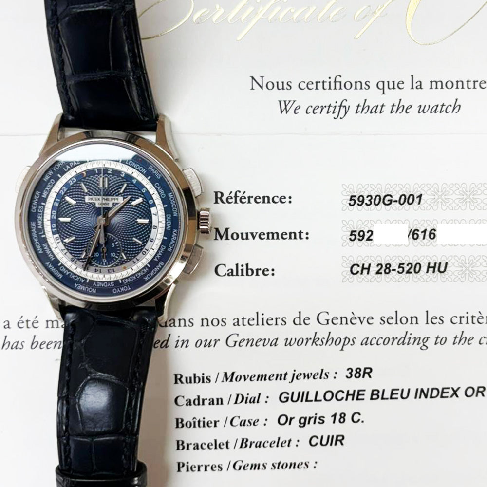 Patek Philippe Blue Dial 5930G-001