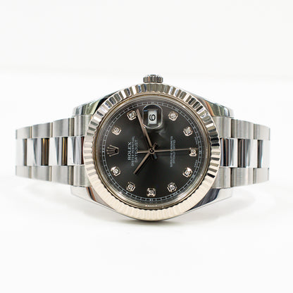 Rolex Datejust II Slate Diamond Dial 116334G (2014)