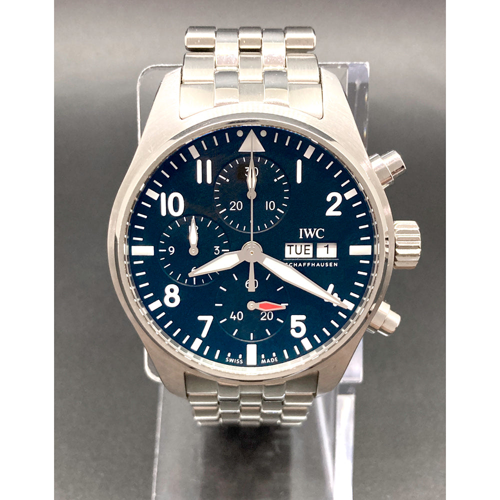 Pilot's Watch 41mm Chronograph Stainless Steel Black Dial IW388113 (2023)