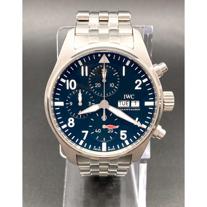 Pilot's Watch 41mm Chronograph Stainless Steel Black Dial IW388113 (2023)