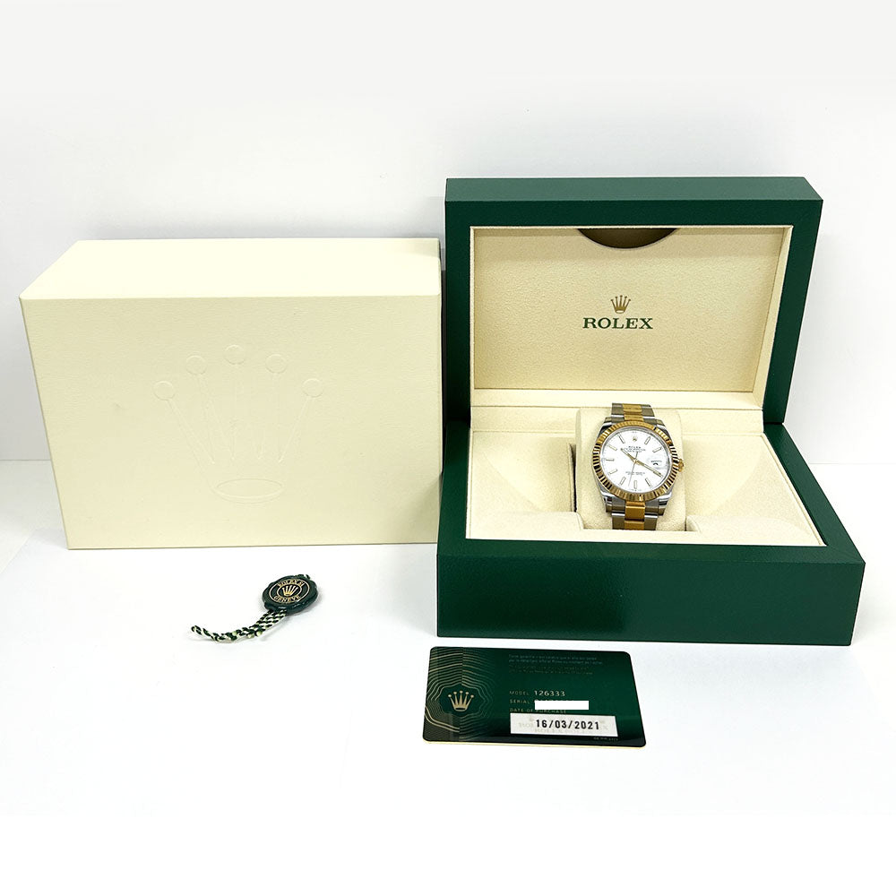 Rolex Datejust 41mm White Dial Oyster 126333