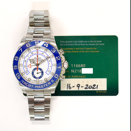Rolex Yacht-Master II White Dial 116680 (2021)