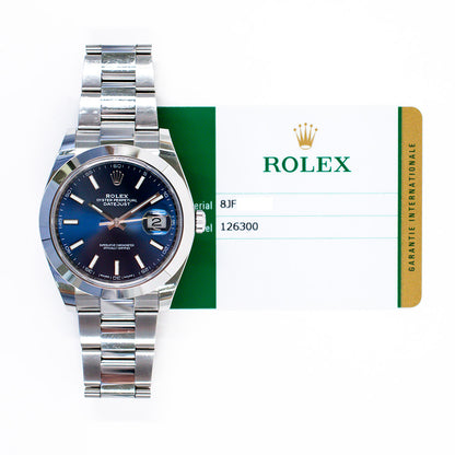 Rolex Datejust 41mm Blue Dial 126300 (2018)