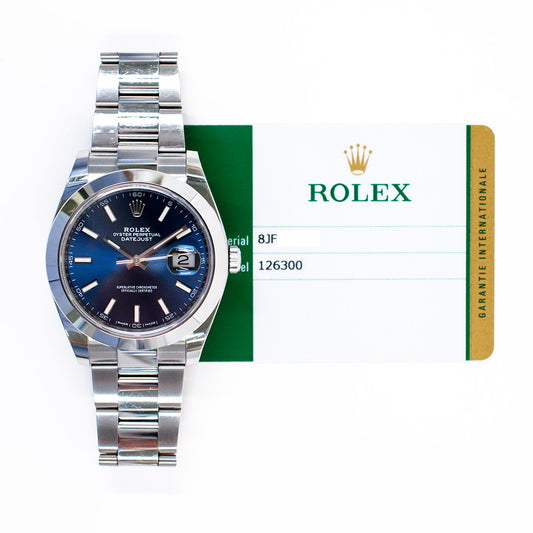 Rolex Datejust 41mm Blue Dial 126300 (2018)