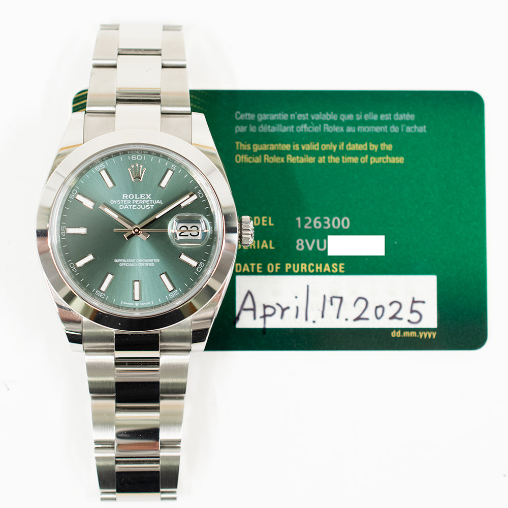 Rolex Datejust 41mm Green Dial 126300 (2025)