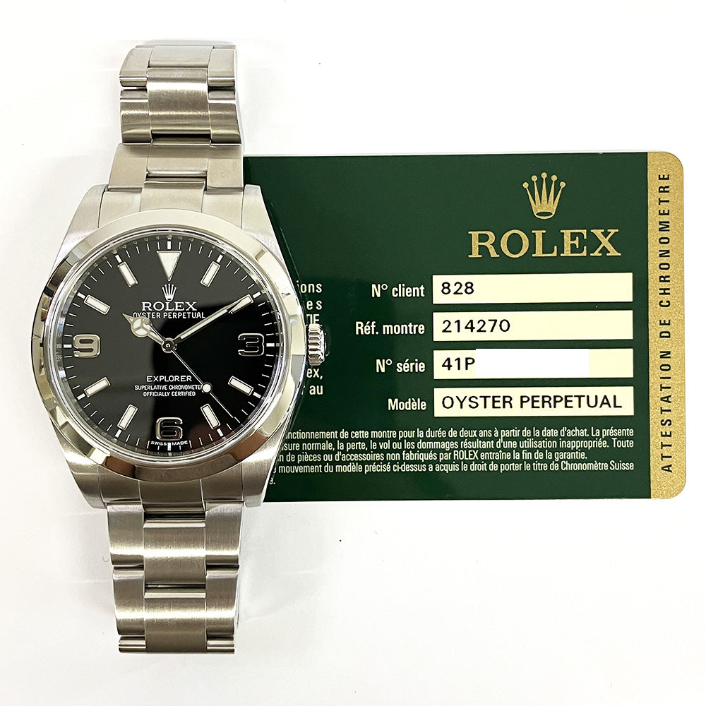 Rolex Explorer Black Dial 214270