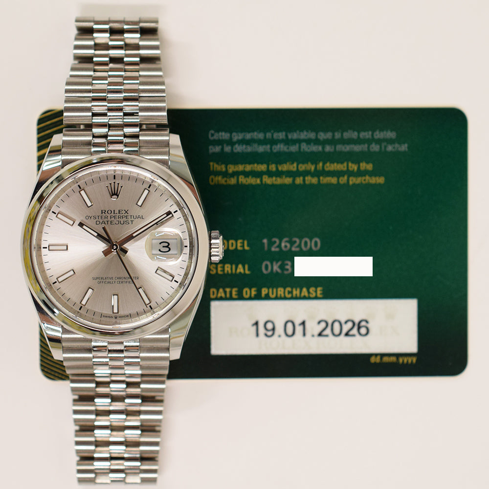 Rolex Datejust 36mm Silver Dial 126200 (2026)