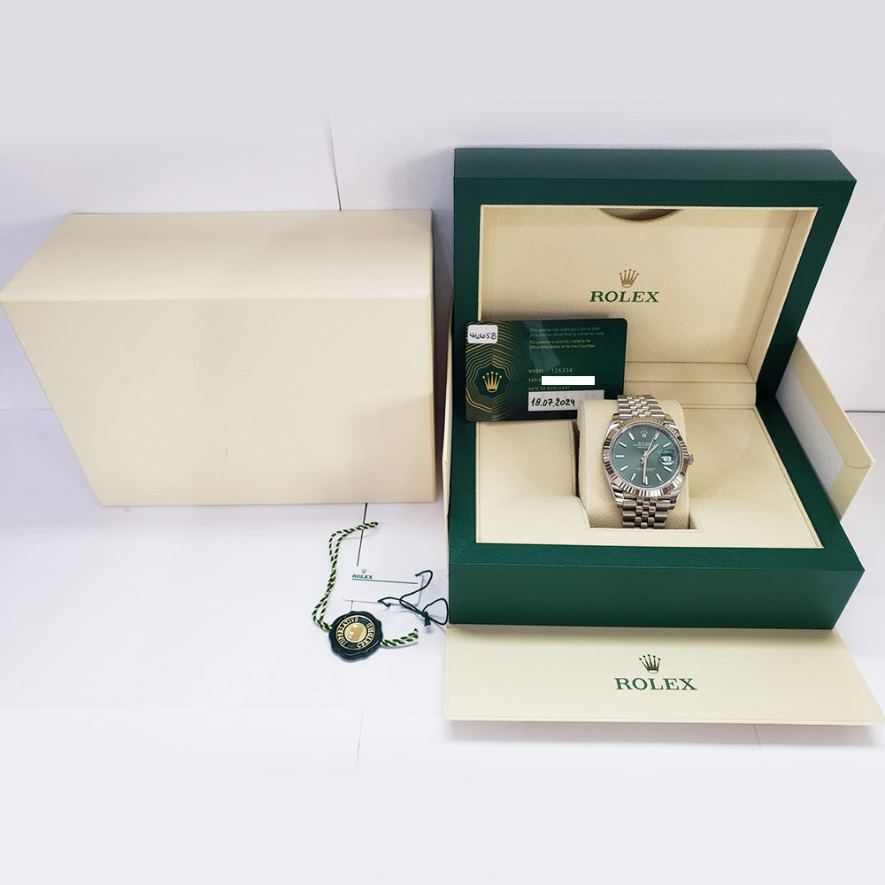 Rolex Datejust 41mm Green Dial Jubilee 126334