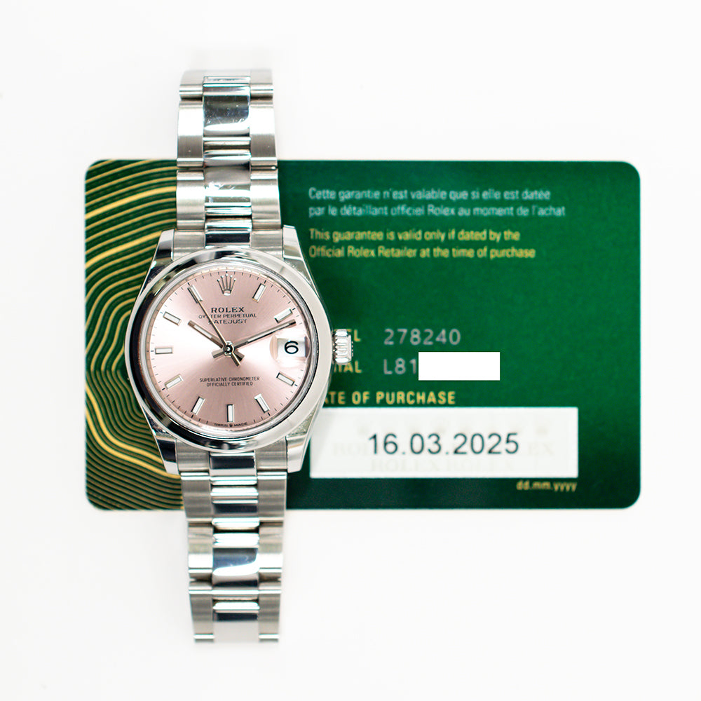 Rolex Datejust 31mm Pink Dial 278240 (2025)