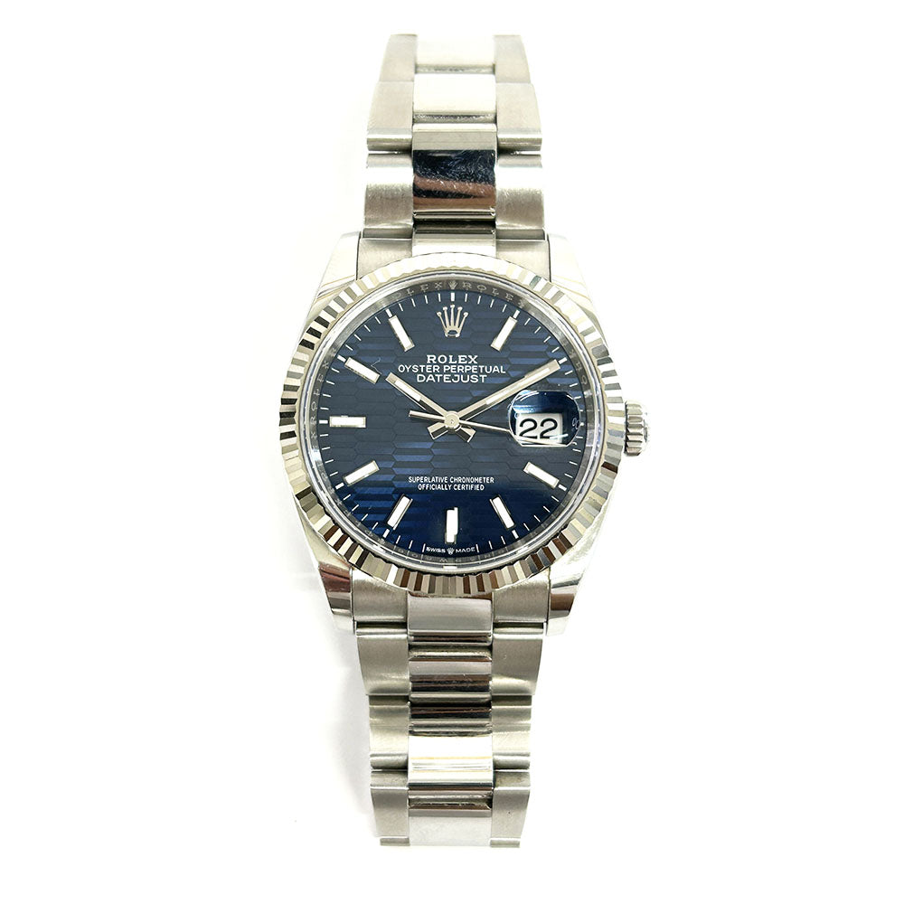 Rolex Datejust 36mm Blue Fluted Dial 126234