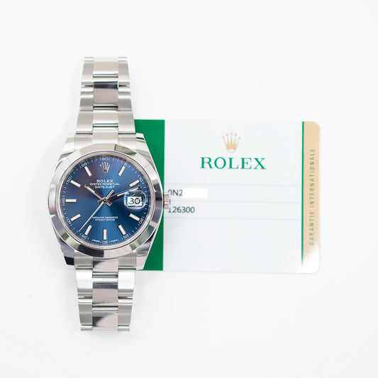 Rolex Datejust 41mm Blue Dial 126300 (2017)