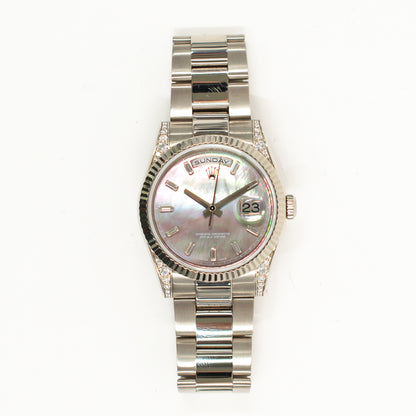 Rolex Day-Date 36mm Black Mop Diamond Dial 118339NCA (2014)