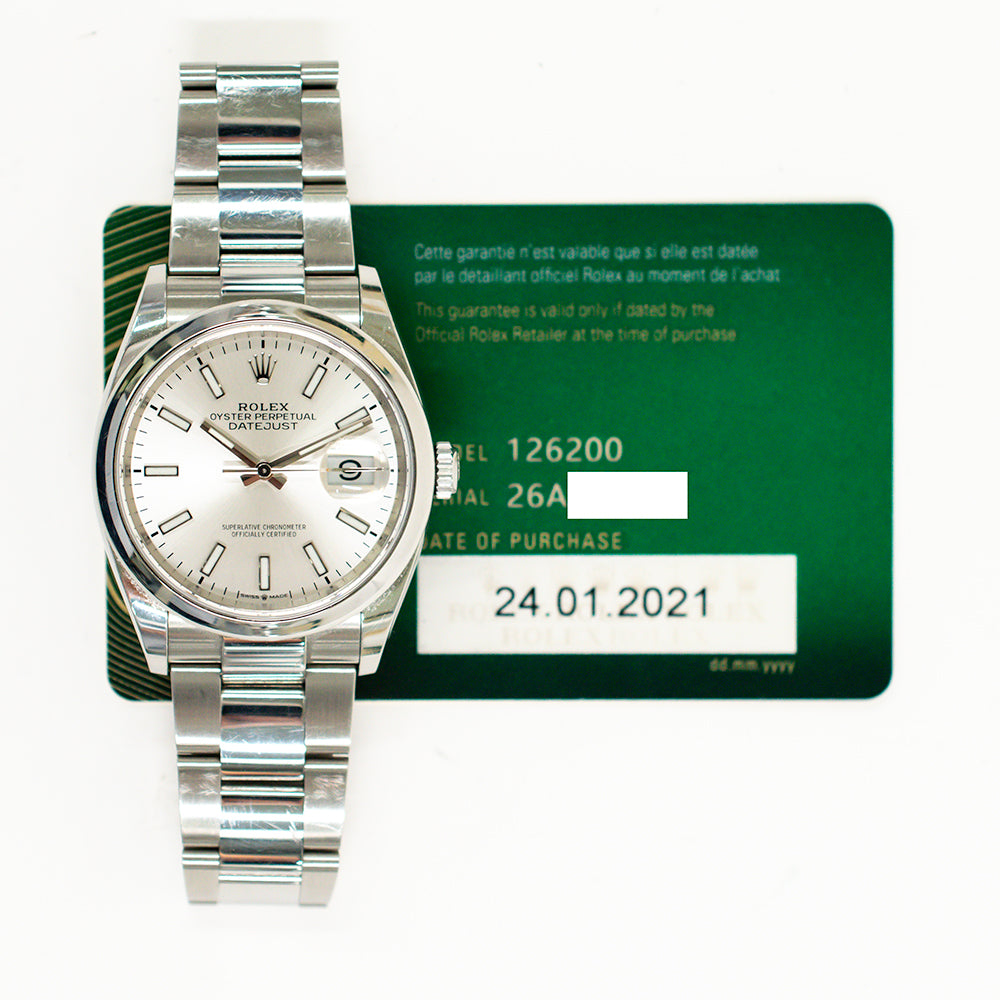 Rolex Datejust 36mm  Silver Dial 126200 (2021)