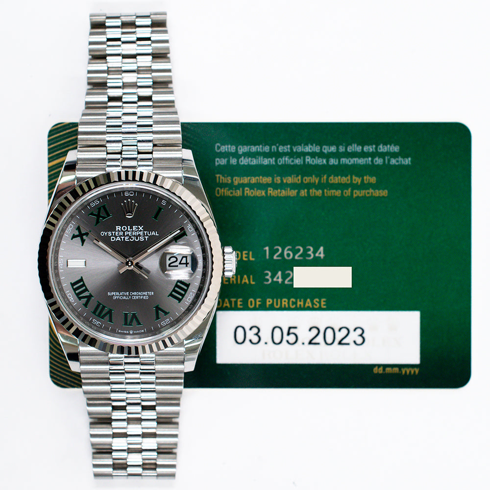 Rolex Datejust 36mm Wimbledon Dial 126234 (2023)