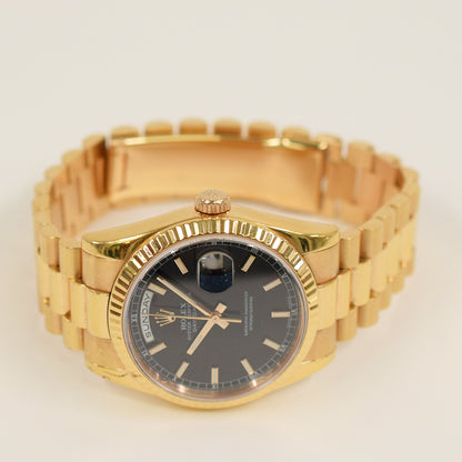 Rolex Day-Date 36mm Black Dial 118235 (2012)