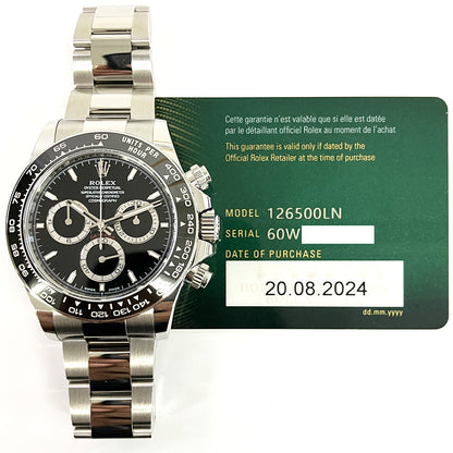 Rolex Cosmograph Daytona 40mm Black Dial 126500LN