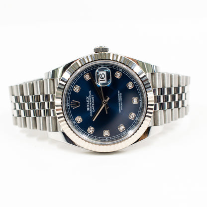 Rolex Datejust 41mm Blue Diamond Dial 126334G (2022)