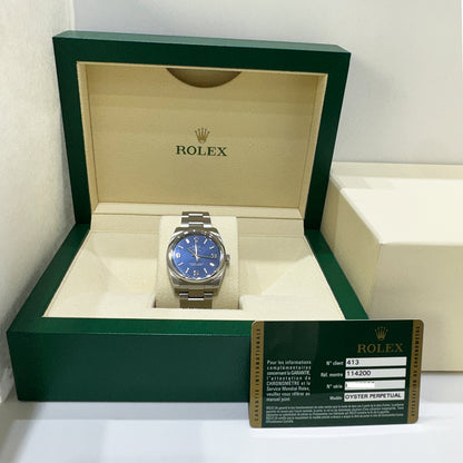 Rolex Air-King 34mm Blue Dial 114200 (2011)