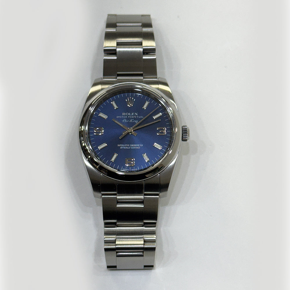 Rolex Air-King 34mm Blue Dial 114200 (2011)
