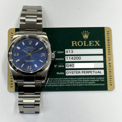 Rolex Air-King 34mm Blue Dial 114200 (2011)