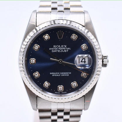 Rolex Datejust 36mm Blue Diamond 16234G (1998)