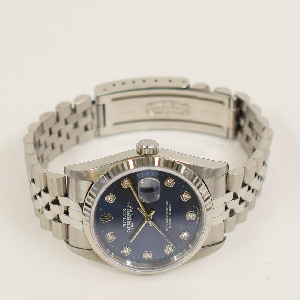 Rolex Datejust 36mm Blue Diamond 16234G (1998)