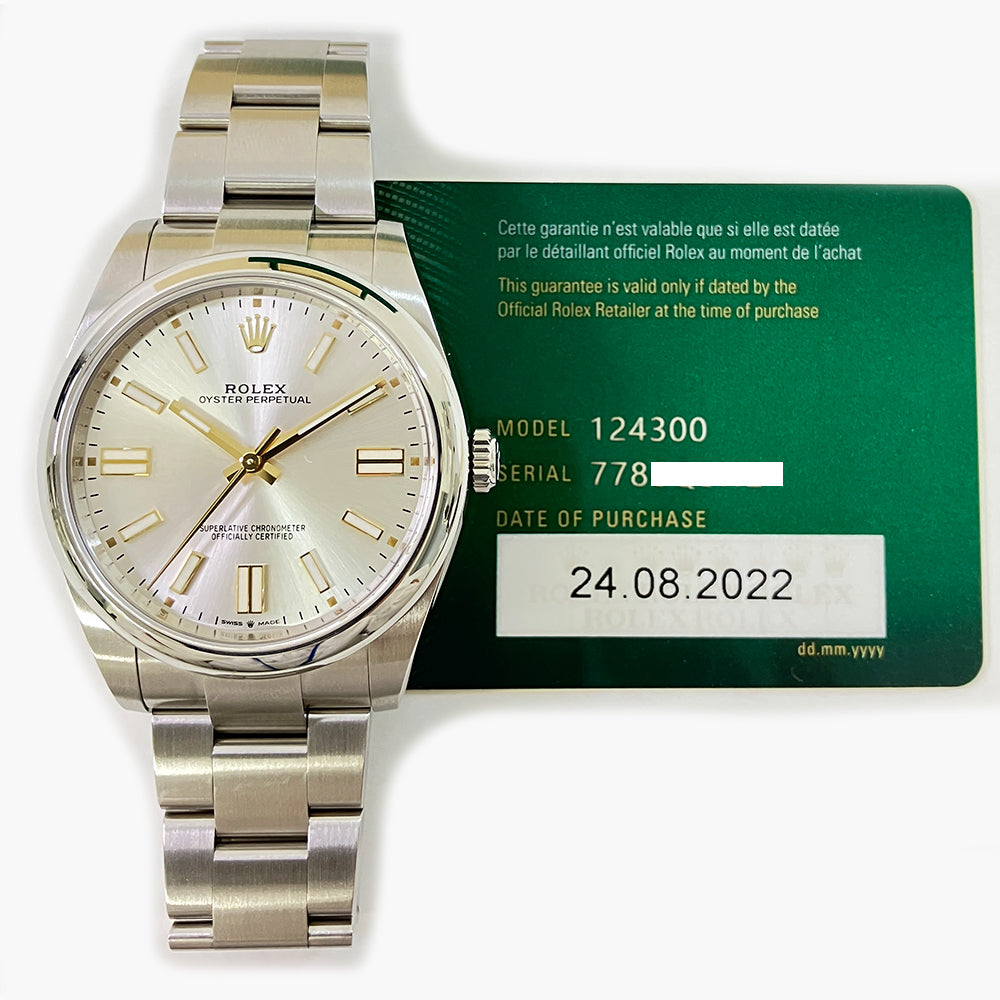 Rolex Oyster Perpetual 41mm Silver Dial 124300