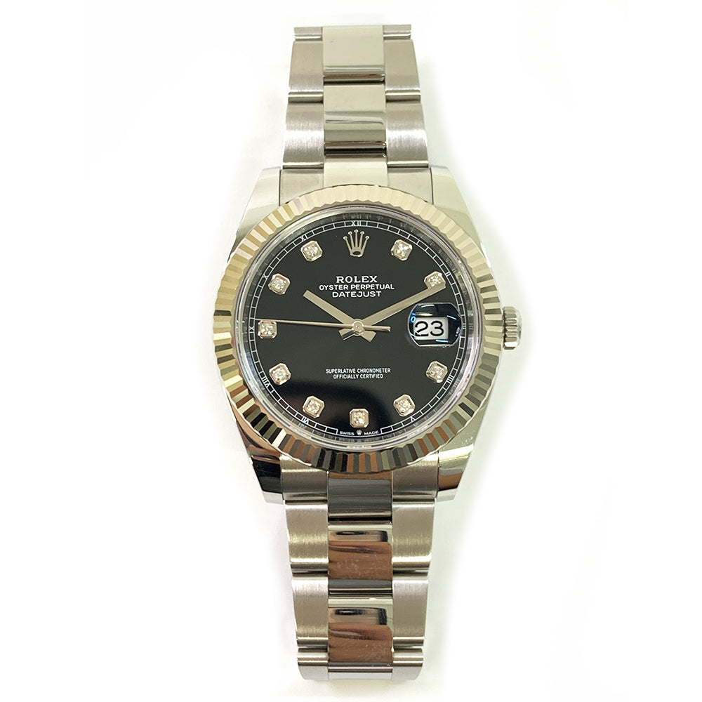 Rolex Datejust 41mm Black Diamond Dial Oyster 126334