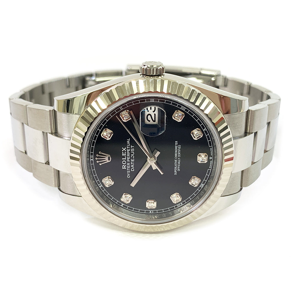 Rolex Datejust 41mm Black Diamond Dial Oyster 126334