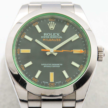 Rolex Milgauss Green Crystal Black Dial 116400GV (2009)