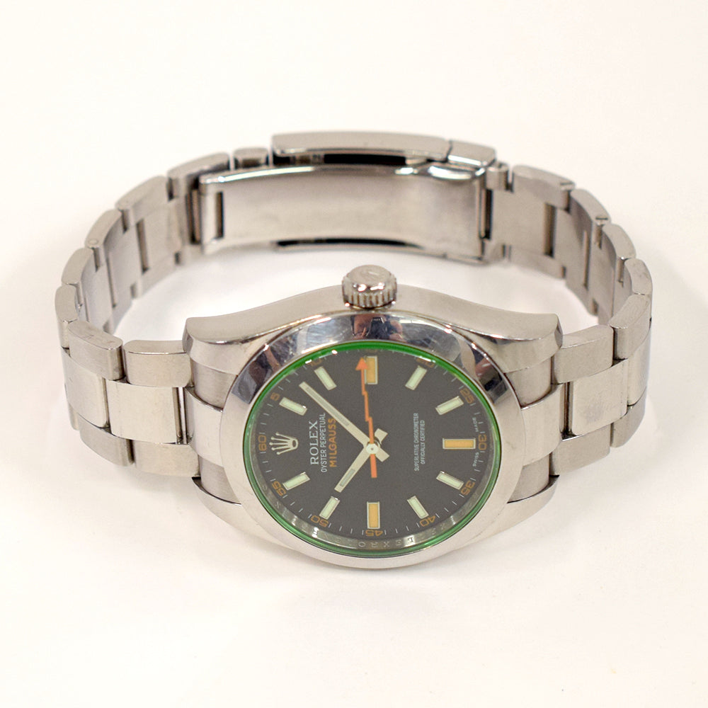 Rolex Milgauss Green Crystal Black Dial 116400GV (2009)