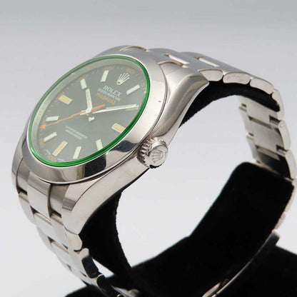 Rolex Milgauss Green Crystal Black Dial 116400GV (2009)