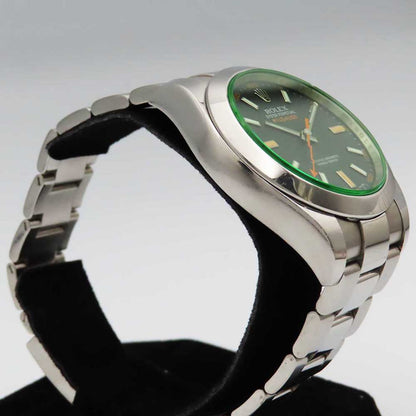 Rolex Milgauss Green Crystal Black Dial 116400GV (2009)