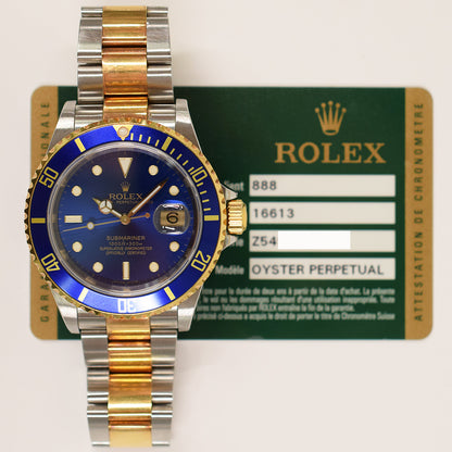 Rolex Submariber Date 40mm Blue Dial 16613 (2007)