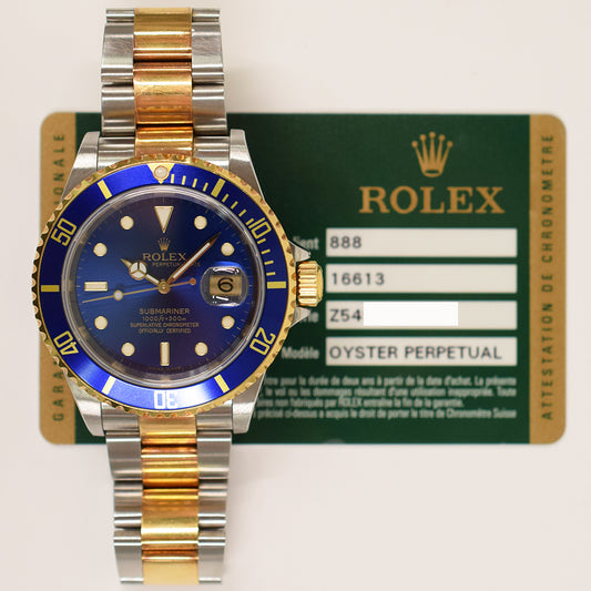 Rolex Submariber Date 40mm Blue Dial 16613 (2007)