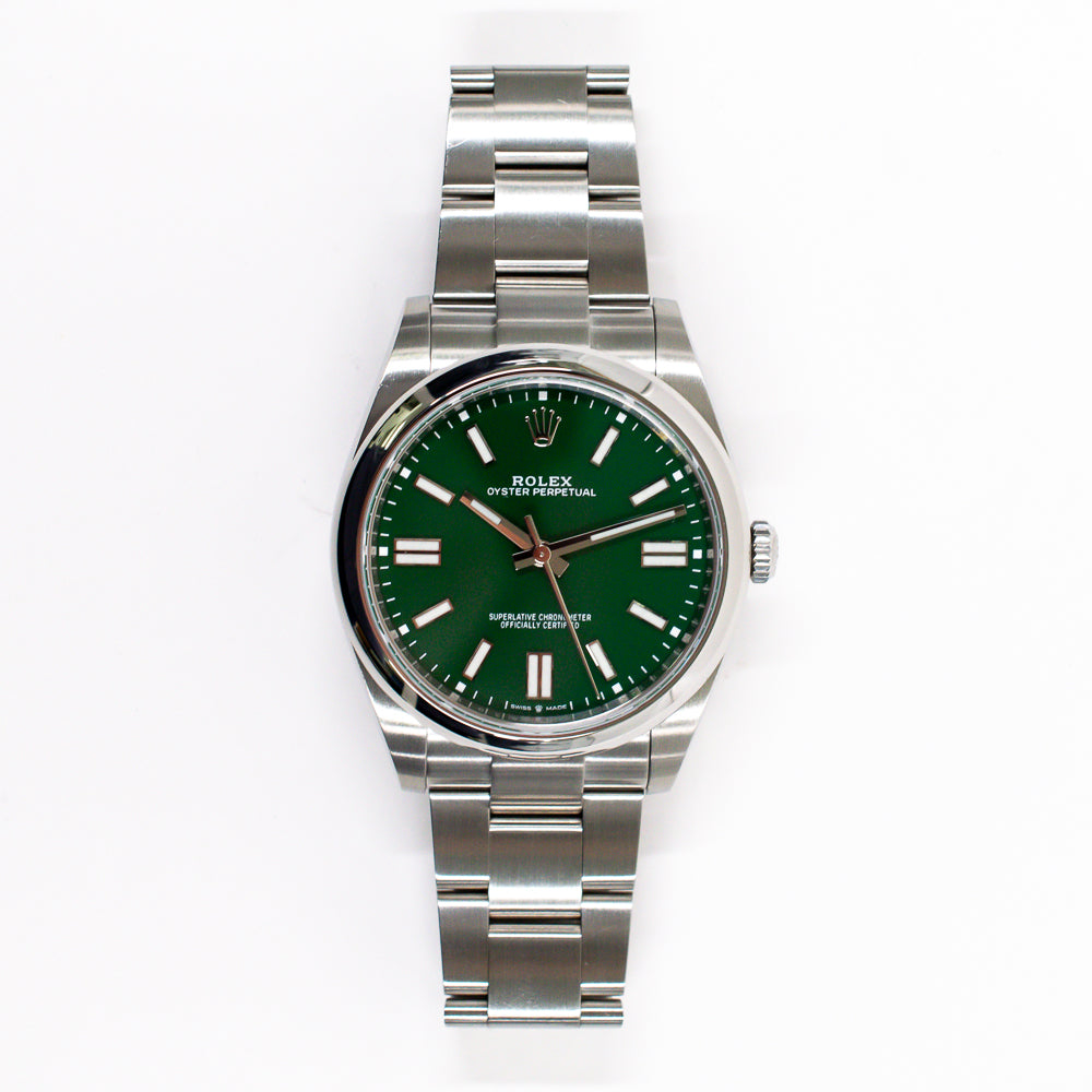 Rolex Oyster Perpetual 41mm Green Dial 124300 (2022)