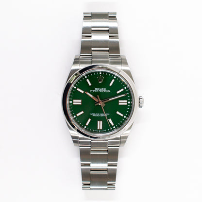 Rolex Oyster Perpetual 41mm Green Dial 124300 (2022)