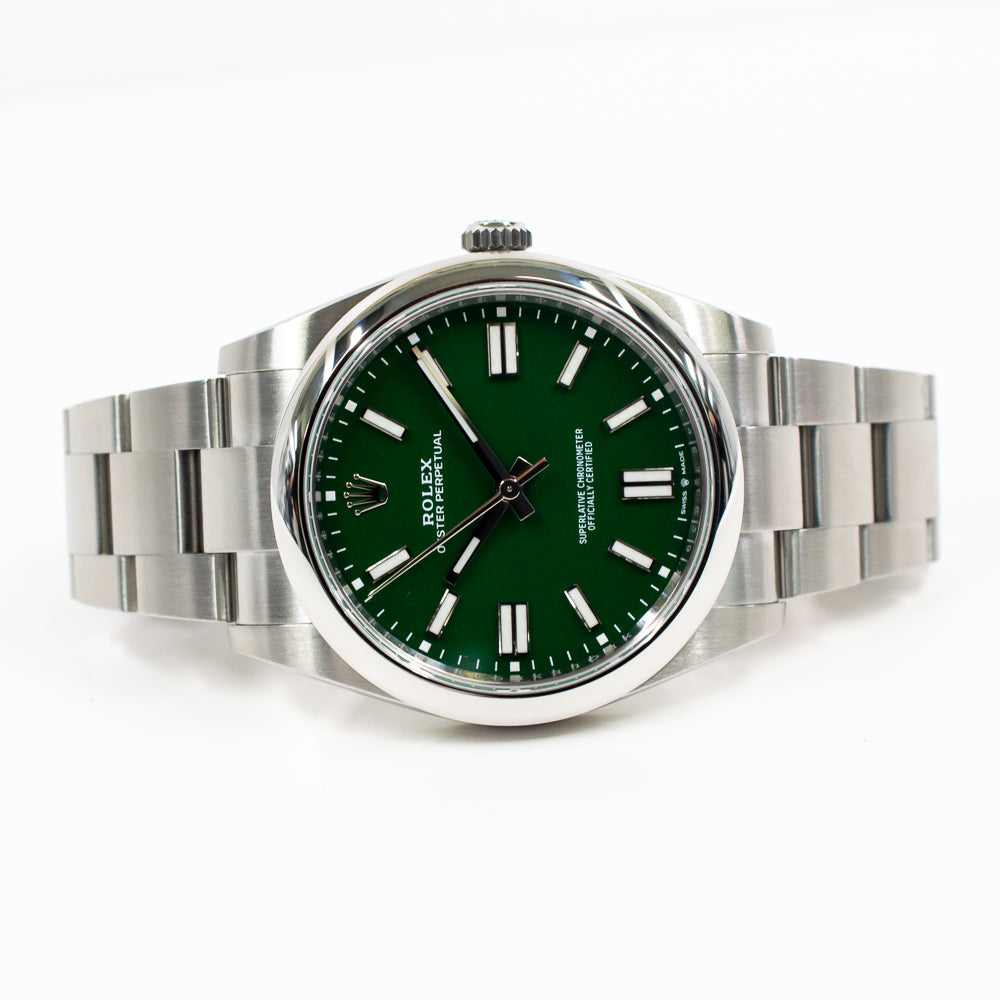 Rolex Oyster Perpetual 41mm Green Dial 124300 (2022)